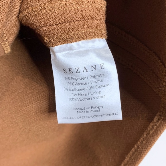 Sezane Ida Blouse (Sz FR 38) Short Sleeve Coffee Brown - Picture 12 of 16
